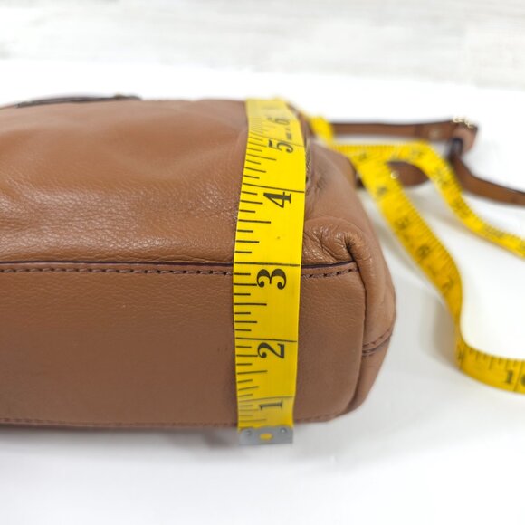 KATE SPADE NEW YORK TAN BROWN PEBBLED LEATHER SMALL CROSSBODY BAG ZIPPER ❗AS-IS❗ - Picture 16 of 16